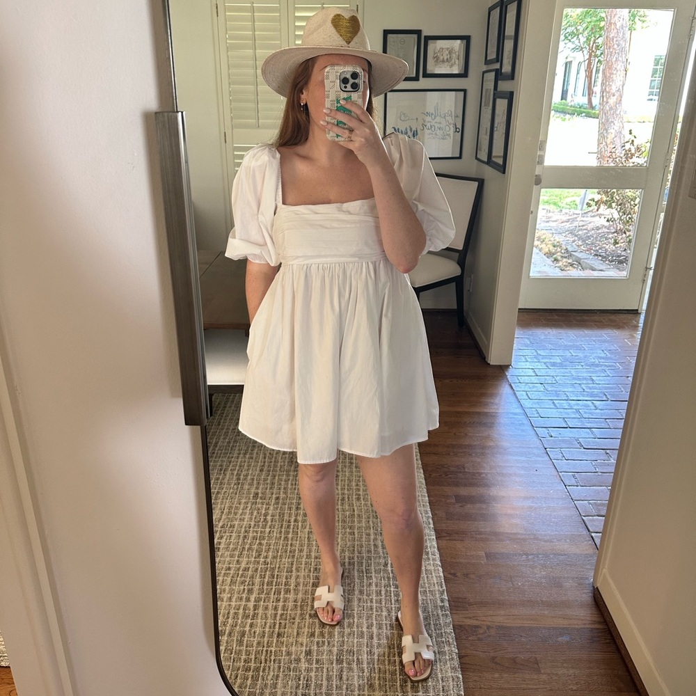 Abercrombie white babydoll dress